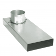 ВКО-125 Вентиляционный короб в откос D125L400 мм (некрашенный) ВК-65-02